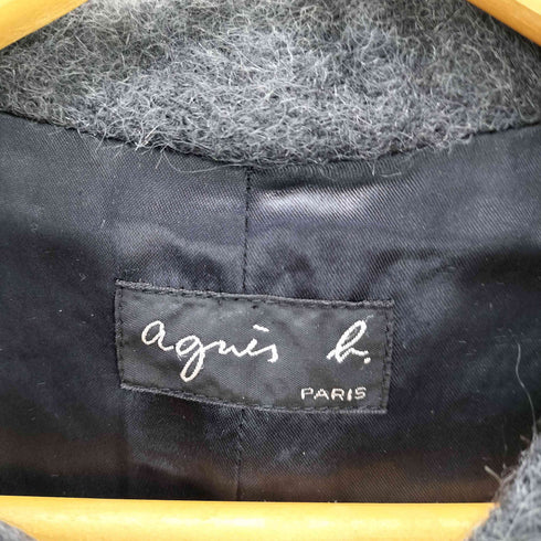 アニエスベー agnes b. モヘヤ混 アルパカ ステンカラーコート レディース 1