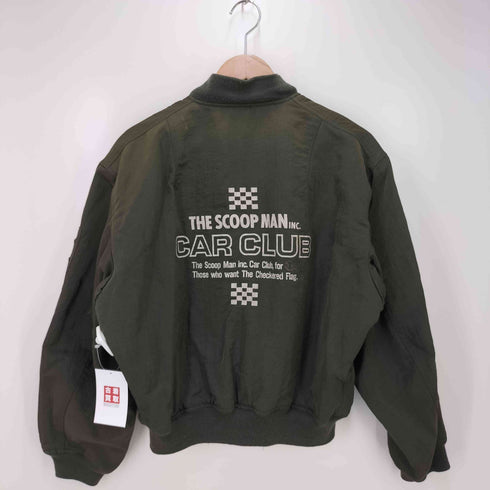 scoopman バックプリント 中綿 フライトボンバー ジャケット メンズ