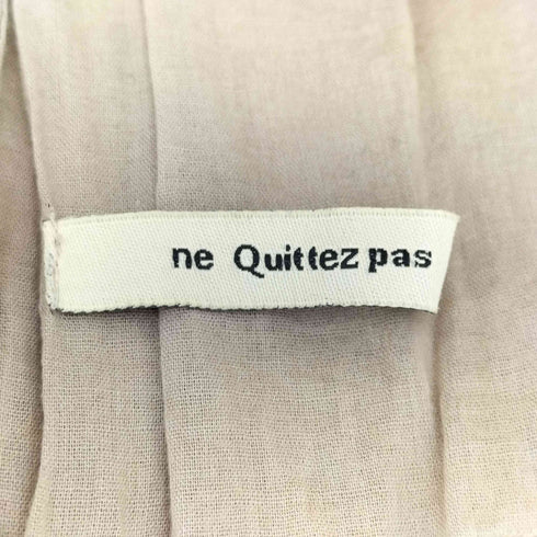 ヌキテパ NE QUITTEZ PAS アラベスク 刺繍 大判 フリンジ ストール レディース