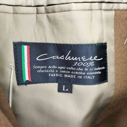 カシミヤ100% ダブルブレストコート メンズ L