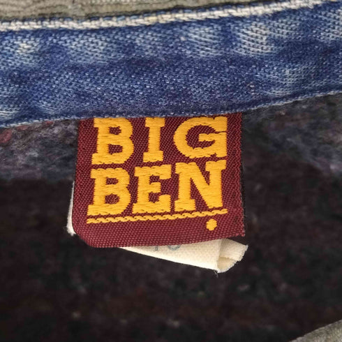 ビッグベン BIG BEN 80s USA製 裏地ブランケット 企業ロゴパッチ デニムカバーオール メンズ 46 LONG