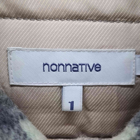 ノンネイティブ nonnative マドラスチェック ウール シャツ ダウン ジャケット メンズ JPN:1