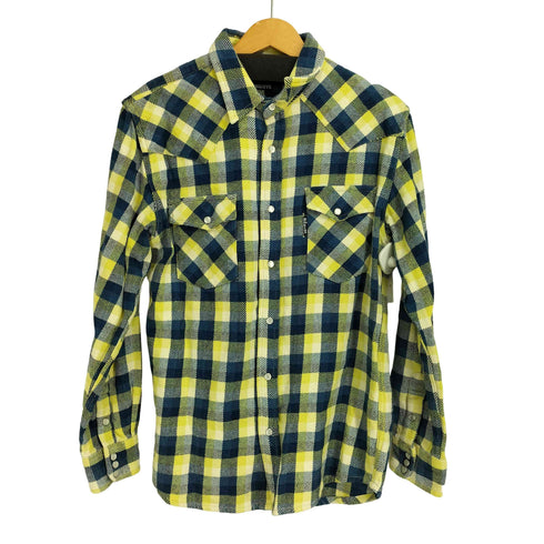 ブルーブルー BLUE BLUE INDIGO DYE フラップポケット チェック ネル ウエスタン シャツ メンズ 2