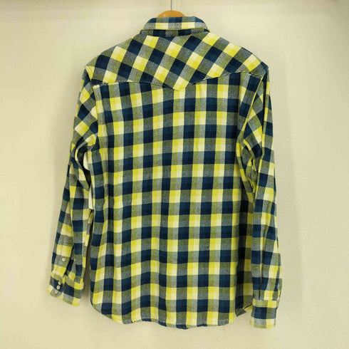 ブルーブルー BLUE BLUE INDIGO DYE フラップポケット チェック ネル ウエスタン シャツ メンズ 2