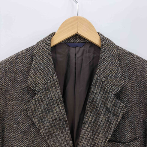 ケントアンドカーウェン KENT&CURWEN 日本製 HARRIS TWEED クルミボタン 2B ウール ツイード テーラード ジャケット メンズ 11