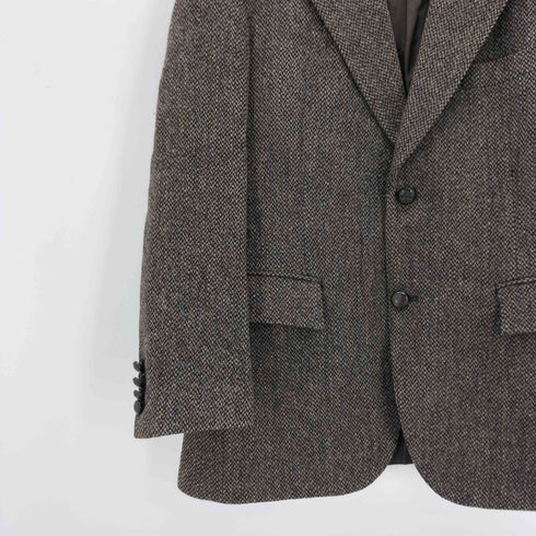 ケントアンドカーウェン KENT&CURWEN 日本製 HARRIS TWEED クルミボタン 2B ウール ツイード テーラード ジャケット メンズ 11