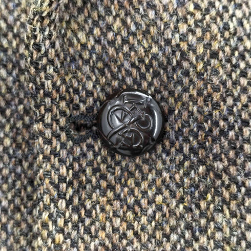 ケントアンドカーウェン KENT&CURWEN 日本製 HARRIS TWEED クルミボタン 2B ウール ツイード テーラード ジャケット メンズ 11