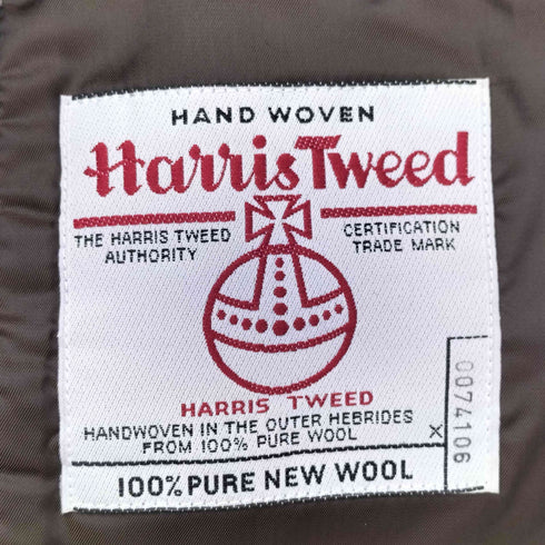ケントアンドカーウェン KENT&CURWEN 日本製 HARRIS TWEED クルミボタン 2B ウール ツイード テーラード ジャケット メンズ 11