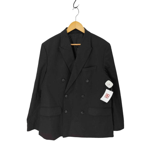 エイチアンドエム H&M レーヨン混 ダブルブレスト テーラードジャケット & タック テーパード スラックス セットアップ メンズ JKT:52/PNT:52