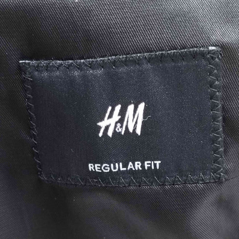 エイチアンドエム H&M レーヨン混 ダブルブレスト テーラードジャケット & タック テーパード スラックス セットアップ メンズ JKT:52/PNT:52