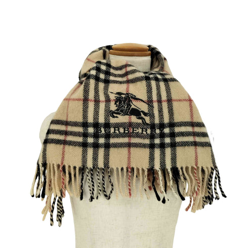 バーバリーロンドン BURBERRY LONDON ノバチェック柄 ロゴ刺繍 マフラー レディース
