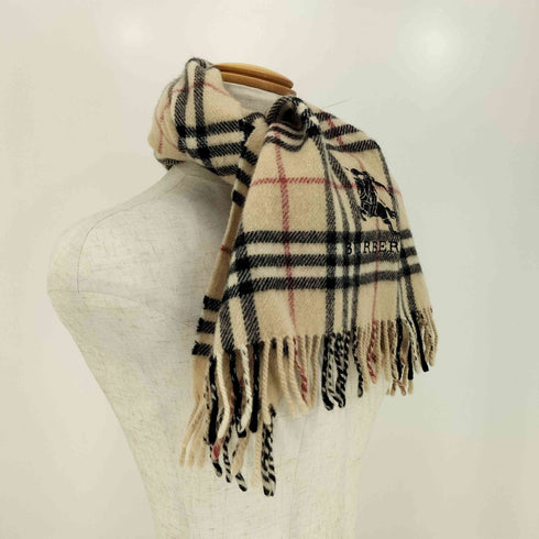バーバリーロンドン BURBERRY LONDON ノバチェック柄 ロゴ刺繍 マフラー レディース