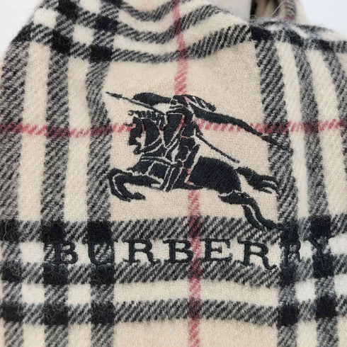 バーバリーロンドン BURBERRY LONDON ノバチェック柄 ロゴ刺繍 マフラー レディース