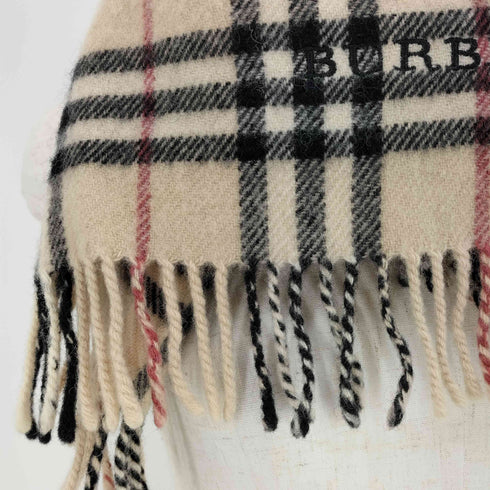 バーバリーロンドン BURBERRY LONDON ノバチェック柄 ロゴ刺繍 マフラー レディース
