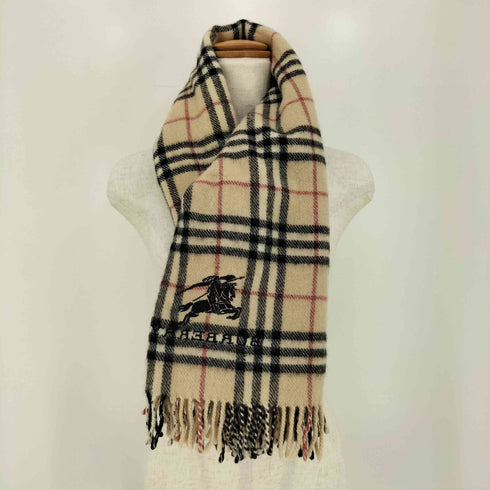 バーバリーロンドン BURBERRY LONDON ノバチェック柄 ロゴ刺繍 マフラー レディース