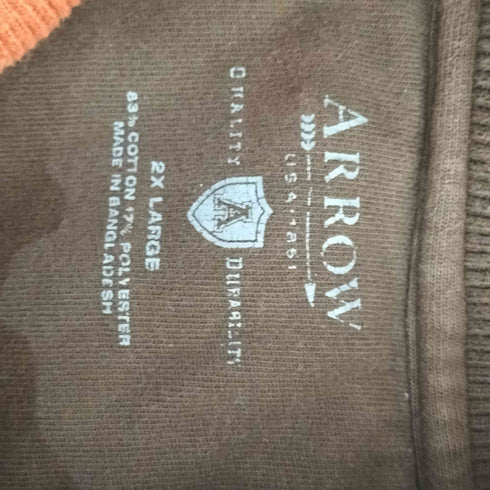 アロー ARROW ハーフジップ モックネック スウェット メンズ 2XL