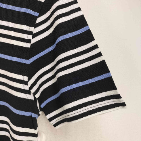 バーバリーブラックレーベル BURBERRY BLACK LABEL ロゴ刺繍 ボーダー 鹿の子 ポロシャツ メンズ 3