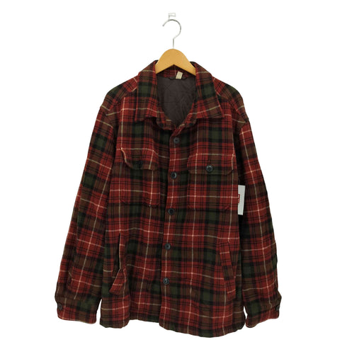 ユニクロ UNIQLO オールド チェック柄 裏地キルティング レーヨンウールジャケット メンズ L