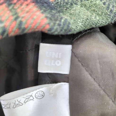 ユニクロ UNIQLO オールド チェック柄 裏地キルティング レーヨンウールジャケット メンズ L