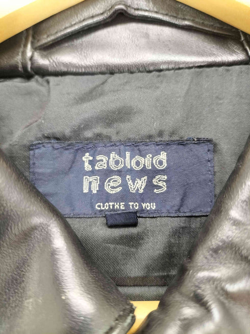 タブロイドニュース tabloid news horse leather ホースレザーシングルライダースジャケット メンズ 2