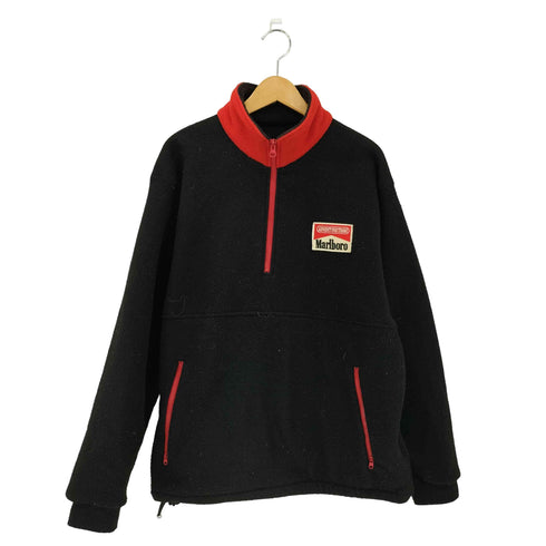 ビンテージ ドローコード ワンポイントロゴ ハーフジップフリース JKT メンズ