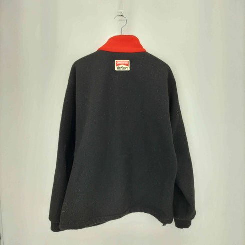 ビンテージ ドローコード ワンポイントロゴ ハーフジップフリース JKT メンズ