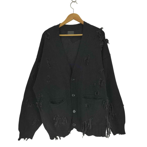ダンケシェーン Danke Schon 23AW PREMIUM COTTON OVERSIZE DAMAGE KNIT CARDIGAN プレミアムコットンオーバーサイズダメージニットカーディガン レディース FREE