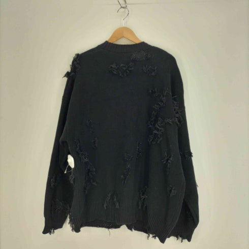ダンケシェーン Danke Schon 23AW PREMIUM COTTON OVERSIZE DAMAGE KNIT CARDIGAN プレミアムコットンオーバーサイズダメージニットカーディガン レディース FREE