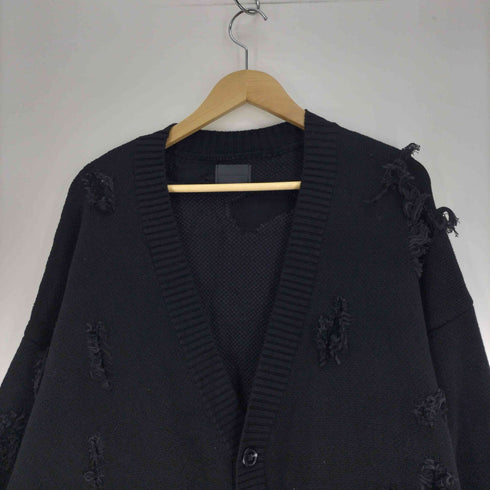 ダンケシェーン Danke Schon 23AW PREMIUM COTTON OVERSIZE DAMAGE KNIT CARDIGAN プレミアムコットンオーバーサイズダメージニットカーディガン レディース FREE