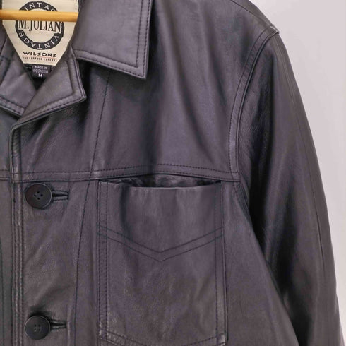 ウィルソン Wilson M.JULIAN レザー トラッカージャケット メンズ import:M