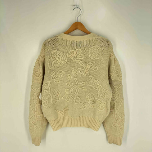 ノードストローム NORDSTROM 刺繍デザイン ウール カーディガン レディース import:L