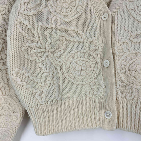 ノードストローム NORDSTROM 刺繍デザイン ウール カーディガン レディース import:L