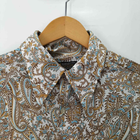 タウンクラフト TOWNCRAFT 70S デカ襟 襟芯 総柄 ペイズリー柄 S/S シャツ メンズ import:L