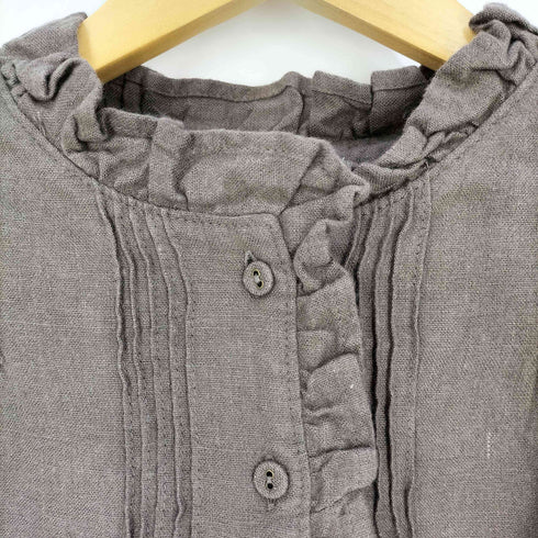 サマンサモスモス samansa Mos2 slow linen フリルピンタックブラウス レディース ONE SIZE