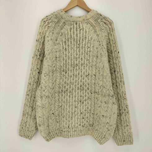 ランズエンド LANDS END 90s イングランド製 ネップ フィッシャーマンセーター メンズ import:M
