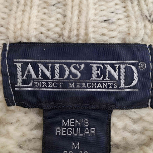 ランズエンド LANDS END 90s イングランド製 ネップ フィッシャーマンセーター メンズ import:M