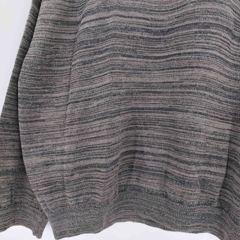 アクシスト AXIST マルチボーダー 長袖 ニットポロ メンズ import:XL