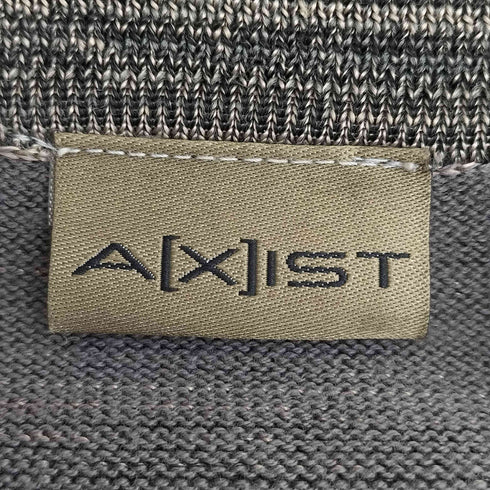 アクシスト AXIST マルチボーダー 長袖 ニットポロ メンズ import:XL