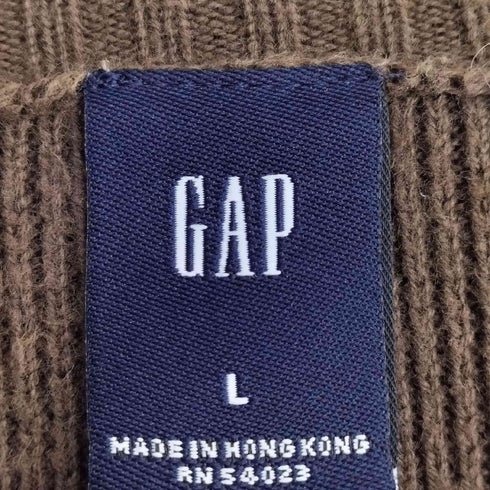 ギャップ Gap OLD 00s 香港製 クルーネック リブニット メンズ import:L