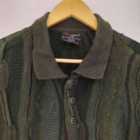 Bergati 90s 長袖 3D ニットポロ メンズ import:XL