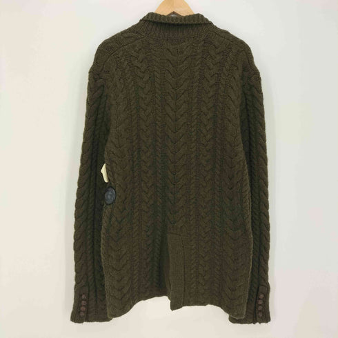 ポロバイラルフローレン Polo by RALPH LAUREN カシミヤ混 クルミボタン ケーブル編み ニット テーラードジャケット メンズ import:S