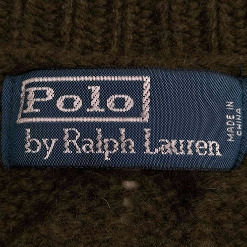 ポロバイラルフローレン Polo by RALPH LAUREN カシミヤ混 クルミボタン ケーブル編み ニット テーラードジャケット メンズ import:S