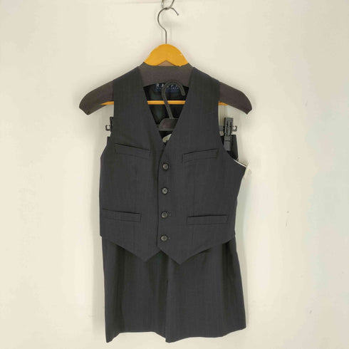 ラルフローレン RALPH LAUREN ストライプ3Bテーラードジャケット インナーベスト タイトスカート スリーピースセットアップ レディース 9
