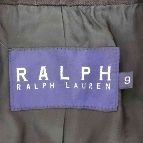 ラルフローレン RALPH LAUREN ストライプ3Bテーラードジャケット インナーベスト タイトスカート スリーピースセットアップ レディース 9