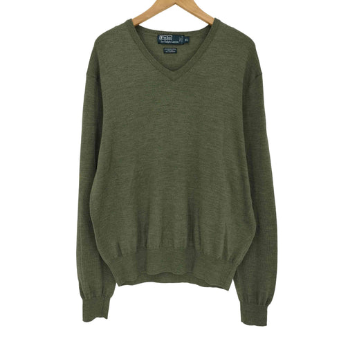 ポロバイラルフローレン Polo by RALPH LAUREN シルクカシミヤ混 Vネック ニット メンズ import:XL