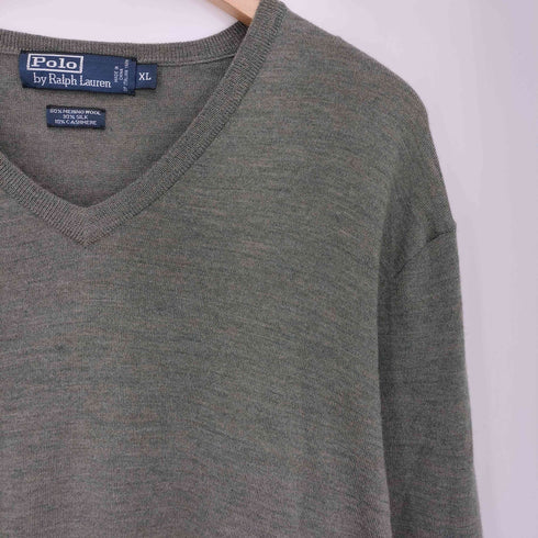 ポロバイラルフローレン Polo by RALPH LAUREN シルクカシミヤ混 Vネック ニット メンズ import:XL