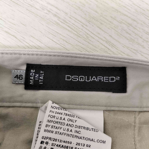 ディースクエアード DSQUARED2 イタリア製 ノータックテーパードスラックス メンズ JPN:46