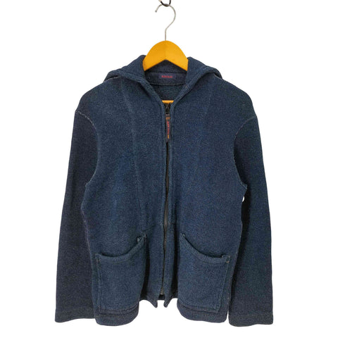 ブルーブルー BLUE BLUE 圧縮ウールニット ショールカラー ジップアップジャケット メンズ US:30-31