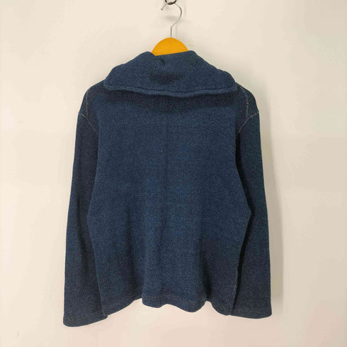 ブルーブルー BLUE BLUE 圧縮ウールニット ショールカラー ジップアップジャケット メンズ US:30-31