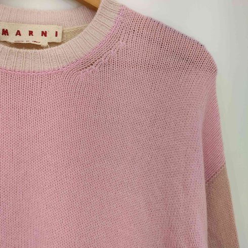 マルニ MARNI 20ss イタリア製 カシミヤ リブ切替 クルーネックニット レディース EUR:40